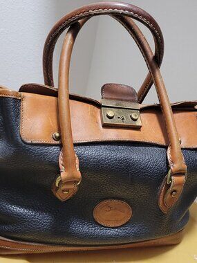 Dooney & Bourke Rare Vintage Pebbled Leather Doctor Bag